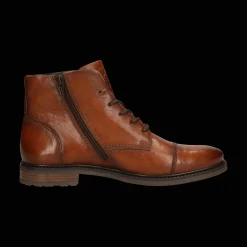 Leder Schnürstiefel cognac