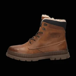 Leder Schnürstiefel cognac