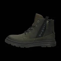 Leder Schnürstiefel dunkelgrün