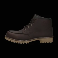Leder Schnürstiefel dunkelbraun