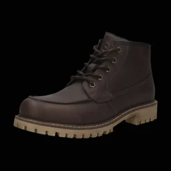 Leder Schnürstiefel dunkelbraun