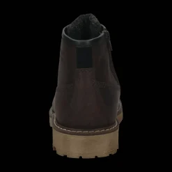 Leder Schnürstiefel dunkelbraun