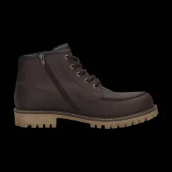 Leder Schnürstiefel dunkelbraun