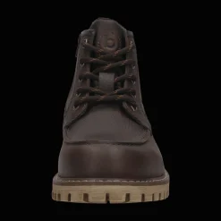Leder Schnürstiefel dunkelbraun