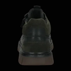 Leder Schnürstiefel dunkelgrün
