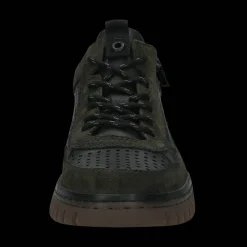 Leder Schnürstiefel dunkelgrün