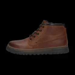 Leder Schnürstiefel dunkelbraun