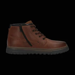 Leder Schnürstiefel dunkelbraun