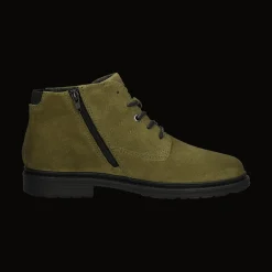 Leder Schnürstiefel dunkelgrün