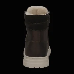 Leder Schnürstiefel dunkelbraun