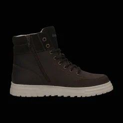 Leder Schnürstiefel dunkelbraun