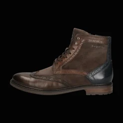 Leder Schnürstiefel dunkelbraun