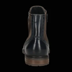 Leder Schnürstiefel dunkelbraun