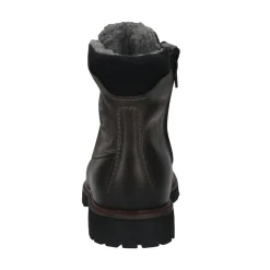 Leder Schnürstiefel dunkelgrau