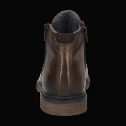 Leder Schnürstiefel dunkelbraun