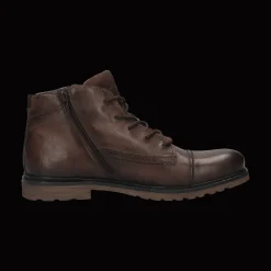 Leder Schnürstiefel dunkelbraun