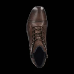 Leder Schnürstiefel dunkelbraun