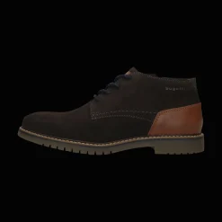 Leder Schnürstiefel dunkelgrau