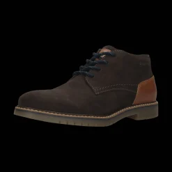 Leder Schnürstiefel dunkelgrau
