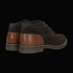 Leder Schnürstiefel dunkelgrau