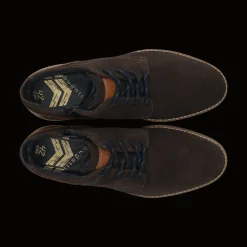 Leder Schnürstiefel dunkelgrau