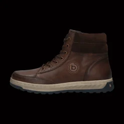 Leder Schnürstiefel dunkelbraun