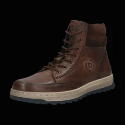 Leder Schnürstiefel dunkelbraun
