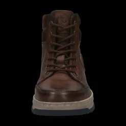 Leder Schnürstiefel dunkelbraun