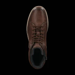 Leder Schnürstiefel dunkelbraun