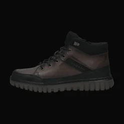 Leder Schnürstiefel dunkelgrau