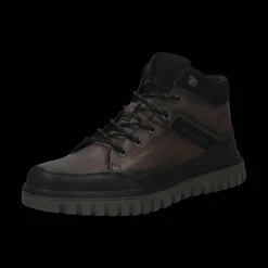 Leder Schnürstiefel dunkelgrau
