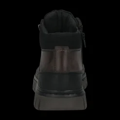 Leder Schnürstiefel dunkelgrau