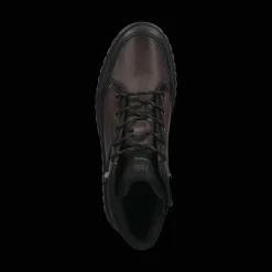 Leder Schnürstiefel dunkelgrau