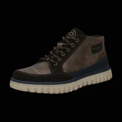 Leder Schnürstiefel dunkelbraun