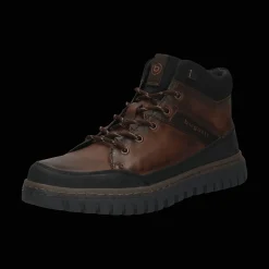 Leder Schnürstiefel dunkelbraun