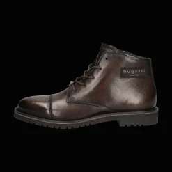 Leder Schnürstiefel dunkelbraun
