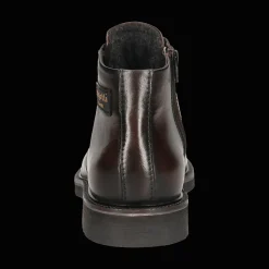 Leder Schnürstiefel dunkelbraun