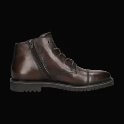 Leder Schnürstiefel dunkelbraun