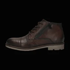 Leder Schnürstiefel dunkelbraun
