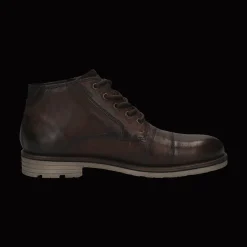 Leder Schnürstiefel dunkelbraun