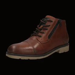 Leder Schnürstiefel mittelbraun