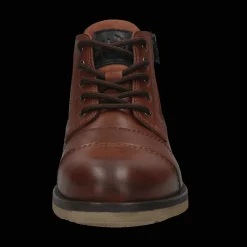 Leder Schnürstiefel mittelbraun