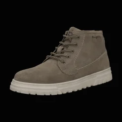 Leder Schnürstiefel Sand