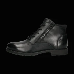 Leder Schnürstiefel schwarz