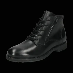 Leder Schnürstiefel schwarz