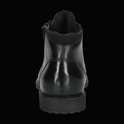 Leder Schnürstiefel schwarz