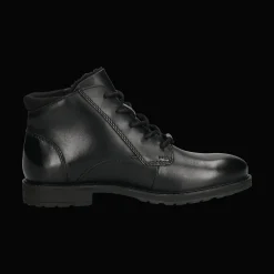 Leder Schnürstiefel schwarz
