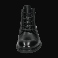 Leder Schnürstiefel schwarz