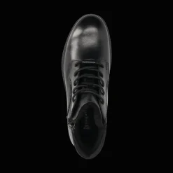 Leder Schnürstiefel schwarz
