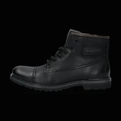 Leder Schnürstiefel schwarz